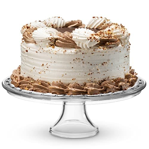 Godinger Cake Stand, Crystal Glass Footed Cake Plate Serving Platter - Made in Italy 5