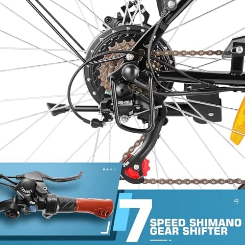 ANCHEER 26'' Electric Bike for Adults, Peak 750W Electric City Bike with 48V/374Wh Battery, Up to 55Miles Step Through Commuter Ebike/Electric Bicycle with Basket, LCD Display, UL2849 5