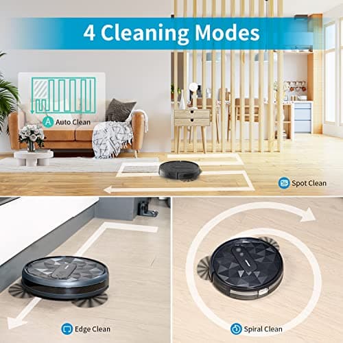 AIRROBO Robot Vacuum Cleaner with 2800Pa Suction Power, App Control, 120 Mins Runtime, Self-Charging Robotic Vacuum Cleaner for Low Carpet, Pet Hair, Hard Floors, P20 8