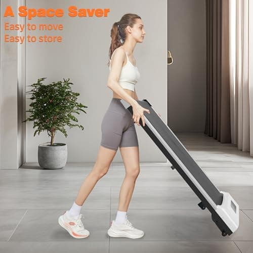 TRAILVIBER Walking Pad Treadmill with Incline, Under Desk Treadmill with Incline, Compact & Portable Treadmills for Home Small/Office, Amber 6