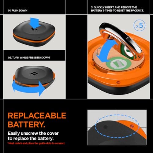 Spigen TagMe Bluetooth Tracker Item Finders with Apple Find My (iOS Only) Track Your Keys, Wallet, Luggage, Backpack, Super Lightweight with Lanyard - 4 Pack 7