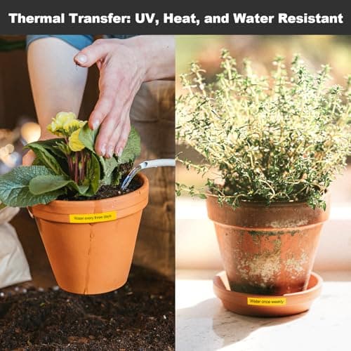 SUPVAN LP5120M Label Maker Machine with Keyboard & AC Adapter, Waterproof Thermal Transfer Label Printer with Ik+ Icons for Garage, Home, Office Organization 5