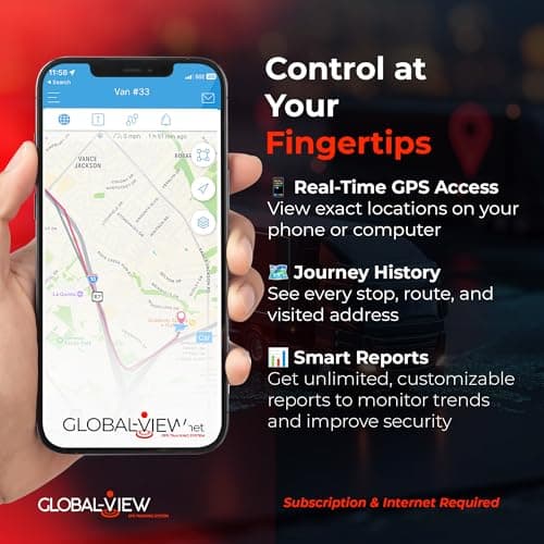 Global View The Eagle Live Streaming Vehicle Dash Cam - 4G LTE, Subscription Required, Dual Front & Cabin Interior Camera - Live Video Streaming Car Camera, GPS Tracking, Geofence Alerts & App Support 5