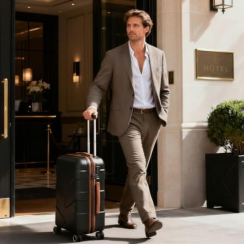 TILYMOL Hardside Carry On Luggage 22x14x9 Airline Approved with Spinner Wheels, Lightweight 20-inch Carry-On Suitcase for Men & Women, Black 7