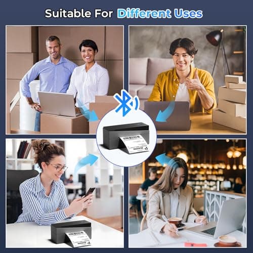 Omezizy Bluetooth Shipping Label Printer 4x6, 249BT Thermal Label Printer 4x6 for Small Business, Shipping Packages, Office, Home, Compatible with Android iPhone iPad Windows macOS Tiktok USPS Etsy 7