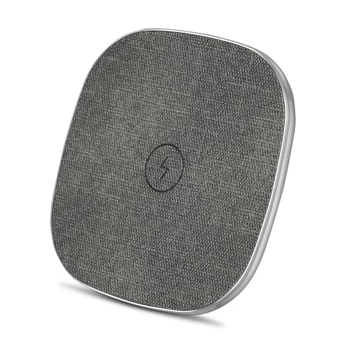 Rayzzol Wireless Charging mat, Non-Slip Metal Base, Ultra Slim, Qi-Certified 15W Max Fast Charging Pad (No AC Adapter)