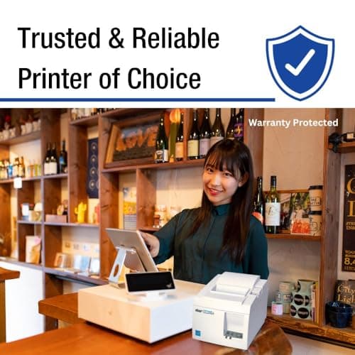 Star Micronics TSP143IIIW Wi-Fi (WLAN) Thermal Receipt Printer with Wireless Access Point, WPS, Cutter, and Internal Power Supply - Gray 7