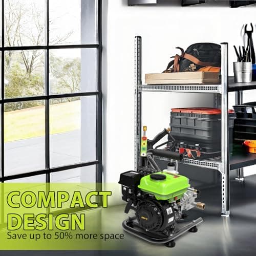 Commercial 3500PSI 2.4GPM 79.7CC Gas Pressure Washer, 2.5HP Professional Gas Power Washer with 5 Nozzles 25FT Hose 1L Foam Bottle for Car Fence Driveway Yard Garden (EPA/CARB/ETL Compliant), 35.71LBS 8