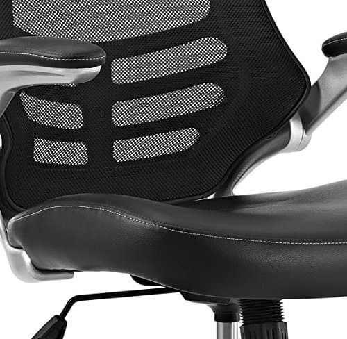 Modway Attainment Mesh Back and Vinyl Seat Modern Office Chair in Black 14