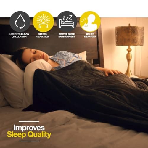 Medical king Heated Blanket, Machine Washable Extremely Soft & Comfortable Electric Blanket Throw Fast Heating with Hand Controller 10 Heating Settings & auto Shut-Off (Gray, 50 x 60) 7