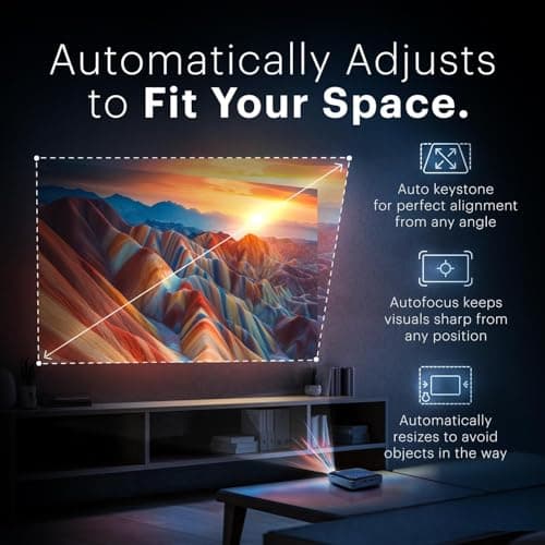 Kodak Luma 500 Mini Projector | 1080p Full HD Portable Outdoor Projector with Wi-Fi, Bluetooth, HDMI & USB | Google TV 11.0 OS, Netflix Certified, Chromecast Built-In, 150 Lumens, 150” Display 5