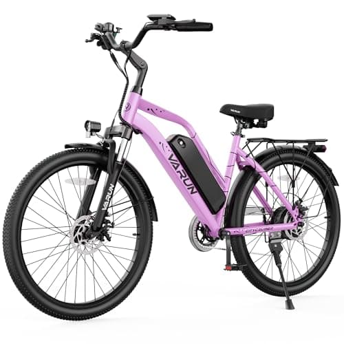 Varun Electric Bike for Adults - 500W Electric Bicycle Up to 40 Miles, Removable Battery, 7-Speed, and Shock Absorber, Stylish 26" Ebike Suitable for Commuting& Leisure