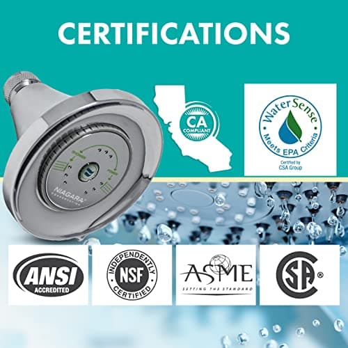 Niagara Conservation Earth Luxe High Efficiency 1.5 GPM Showerhead in Chrome, N3915CH 3