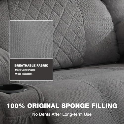 4-Points Kneading Massage Rocker Recliner Chair with Seat Heat for Adults,Oversized Swivel Recliner with 2 Cup Holders,4 Pockets,Remote Control for Living Room 7