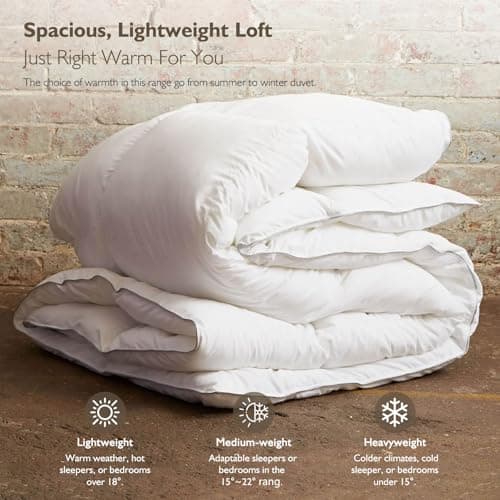 Hotel Luxury All Season Feather Down Comforter King Size, Silky Soft Egyptian Cotton Blend Cover, Fluffy Ethically Sourced Feather & Down Fibers Filled Duvet Insert with Corner Ties, 106x90 Inch White 9