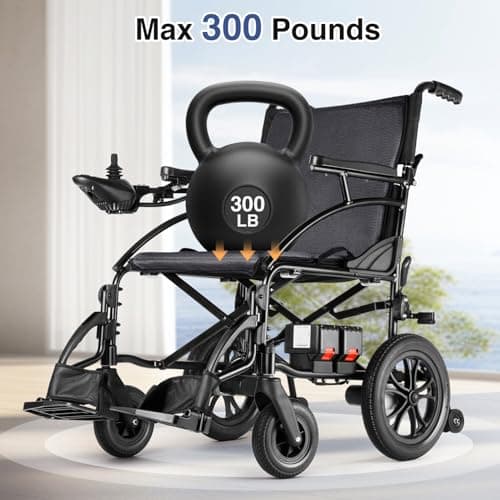 Zurcheel SLF30 Electric Wheelchairs for Adults, Foldable Durable Motorized Wheelchair with 19 Inch Seat and Supports Up to 300 lbs Airline Approved(40 Lbs, Grey) 5