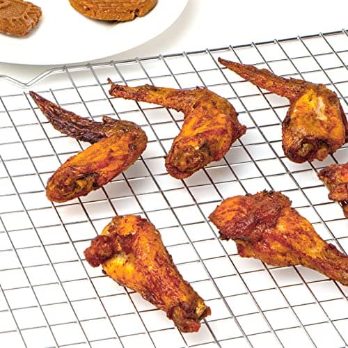 Cooling Rack for Baking 2-Pack, 16x10 Inches Baking Rack, Thick Wire Cookie Rack for Cooking, Roasting, Grilling, Drying, Oven Safe, Fits Half Sheet Pan, Silver 7