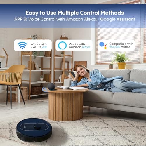 Robot Vacuum and Mop with Self-Empty Base: 5000Pa Suction, LiDAR Navigation, Smart Obstacle Avoidance, Home Mapping, No-Go Zone, 60-Day Hands-Free, Idear for Homes with Pets, Carpet & Hard Floors 5