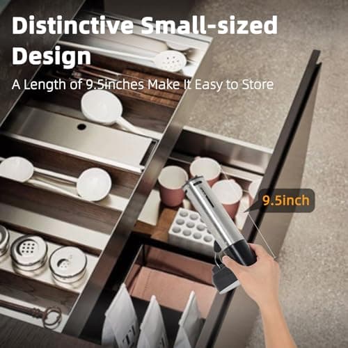 Outohomo Sous Vide Cooker,WiFi APP and Recipes Included,1300W IPX7 Waterproof Immersion Circulators,Precision Slow Cooker,Digital Display Control,Ultra Quiet,Fast Heating,Easy to store(Black) 6