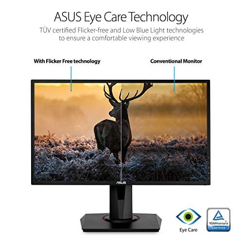 ASUS VG248QG 24” G-Sync Compatible Gaming Monitor 165Hz Full HD 1080p 0.5ms DP HDMI DVI Eye Care 6