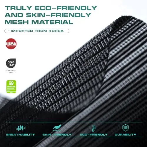 COLAMY Ergonomic Mesh Office Chair,High Back Computer Executive Desk Chair,Lumbar Support with Adjustable Headrest and 4D Arms, Slide Seat, Tilt Lock-Black 7