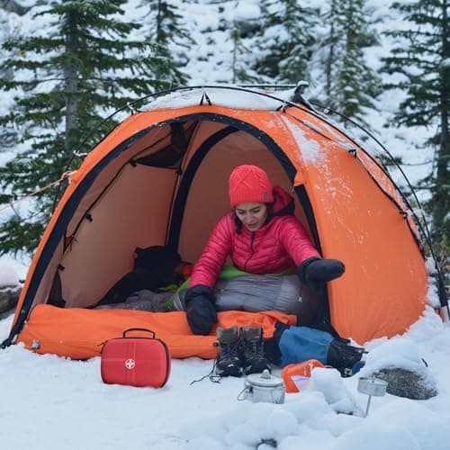 RHINO RESCUE 149 PCS Medium First Aid Kit, Water-Resistant Hard Case, Emergency Medical Supplies Bag for Camping, Hiking, Car, Travel, Home & Office 7