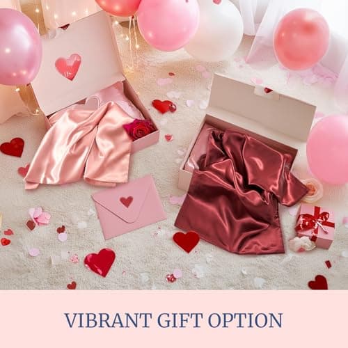 BEDELITE Satin Pillowcase for Hair and Skin, Super Soft and Cooling Similar to Silk Pillow Cases 2 Pack with Envelope Closure, Gift for Women Men(20"x26" Standard Size, Coral) 5