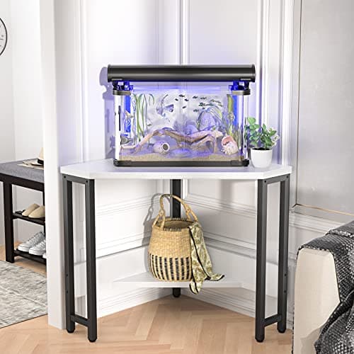 Armocity Corner Desk Small Desk with Outlets Corner Table for Small Space, Computer Desk with USB Ports Triangle Desk with Storage for Home Office, Workstation, Living Room, Bedroom, White 5