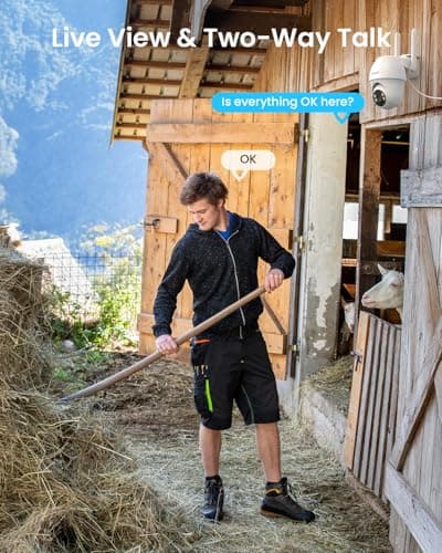 ieGeek 4G LTE Cellular Security Camera Wireless Outdoor, No WiFi Battery Powered Cameras with Solar Panel, 2K HD Color Night Vision, 2-Way Audio, 360° PTZ, PIR Motion Sensor(Subscription Required) 6