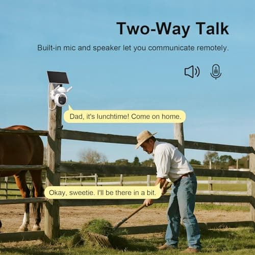 4G LTE Security Camera Outdoor, 360° PTZ Outdoor Camera for Remote Areas, Solar Camera Outdoor Wireless, PIR Motion Detection, 2K Color Night Vision, 2-Way Talk, IP66 Waterproof, Wall/Ceiling Mount 5