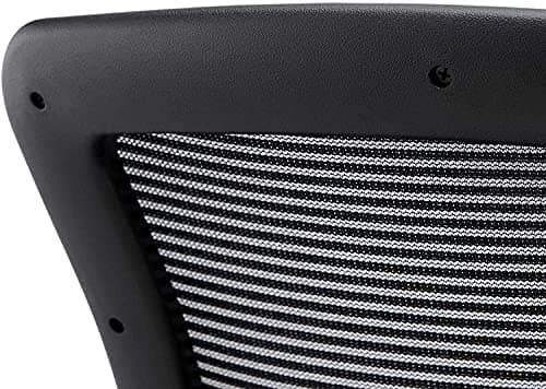 Modway Edge Mesh Back and White Vinyl Seat Office Chair With Flip-Up Arms - Computer Desks in Black 10