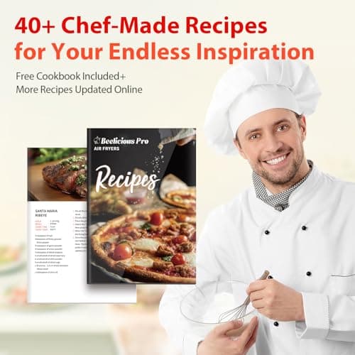 Air Fryer, Beelicious 8-in-1 Black 6