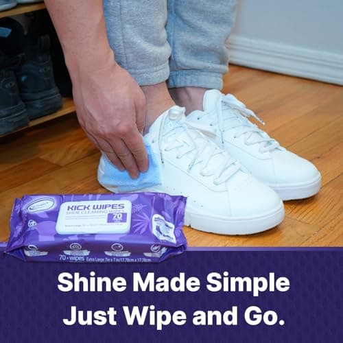Air Jungles Shoe Sneaker Cleaning Wipes, Dual-Textured Kick Clean for Leather, Suede, Boots, Mesh & Canvas, Extra Large 7 x 7 inch to Remove Dirt Grime, Safe on Colors & Finishes 6