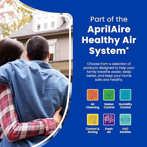 AprilAire E080W Smart Wi-Fi Whole-House Dehumidifier, 80-Pint ENERGY STAR Commercial Dehumidifier for Basement, Crawl Space & Home up to 4,400 Sq.Ft. with Pump, Drain Hose, Hanging Kit, MERV 11 Filter 5