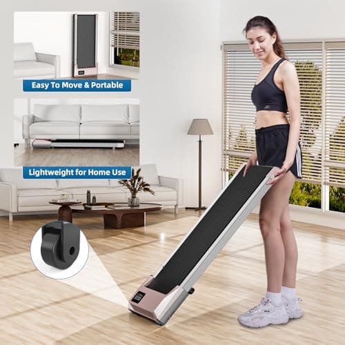 SupeRun Walking Pad Treadmill, 2.5HP Walking Treadmills for Home, 2 in 1 Portable Under Desk Treadmill, Low Noise for Office Work, Free Installation, 265 LBS Capacity 7