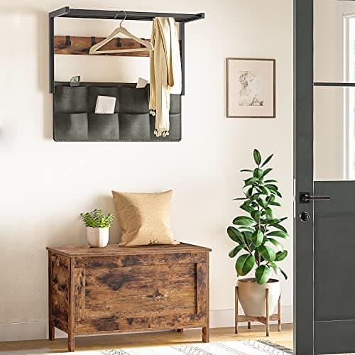 HOOBRO Toy Box, Retro Wooden Look Storage Chest with Safety Hinge, Entryway Storage Bench Supports 220 lb, 29.9 x 15.7 x 18.9 Inches Toy Chest Organizer, Easy Assembly (Rustic Brown) BF75CW01G1 5