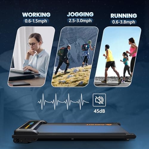 AIRHOT 15 Incline Walking Pad with Remote Control & LED Display, Quiet Under Desk Treadmill for Compact Space, Portable Home Office Use 5