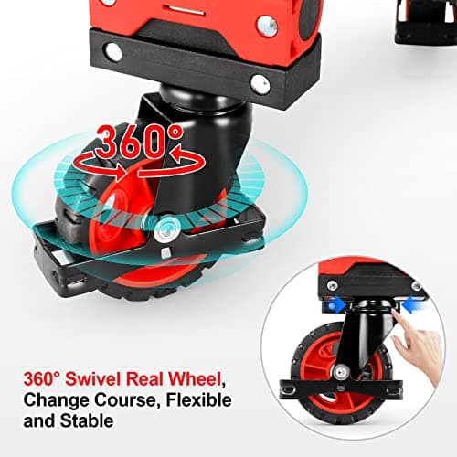 330LB Folding Hand Truck Heavy Duty Carrying, Combination of Four Wheels and Two Wheels Convertible Dolly Cart with Retractable Handle Dolly for Moving Office Carts. 5