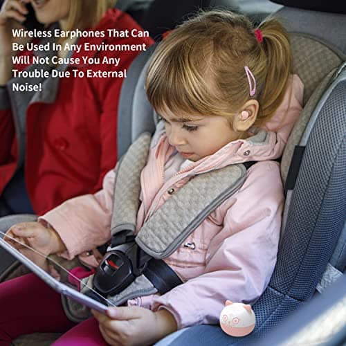 Bluetooth Kids Earbuds, Pink Wireless Earbuds for Girls and School Classroom Earpods Small Ears Headphone Earphones earpods in-Ear Headset Suitable to use with Microphone. 6