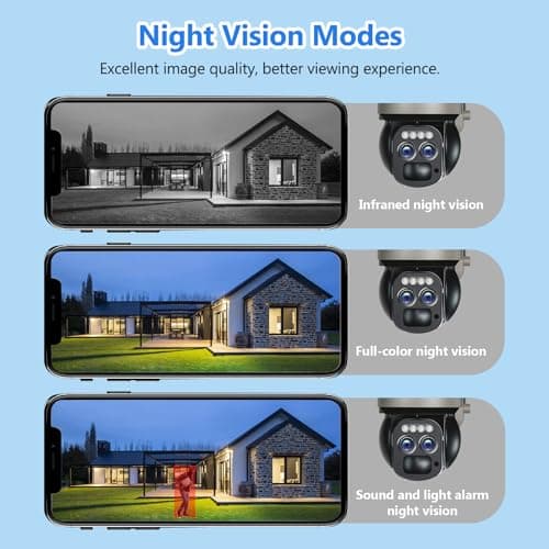 BEENOCAM 4K/8MP Solar Security Cameras Wireless Outdoor, Dual Lens 360°PTZ Solar Camera Outdoor Wireless Cameras for Home Security with 2.4/5GHz, PIR Human Detection, Color Night Vision, 2-Way Audio 5