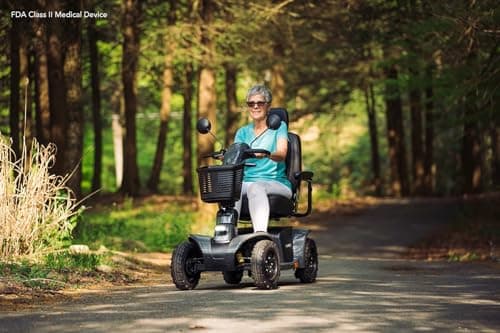 Pride Pursuit 2, Outdoor Mobility Scooter, 400 lbs. Weight Capacity, with 5-Year Extended Warr (Grey, 18″ × 18″ – 20″ Seat, 50 Ah Battery) 6