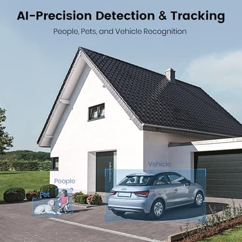 aosu Floodlight Camera Wired, 3K UHD Security Camera Outdoor, 360° Coverage Surveillance, 24/7 Recording, Motion Detection, 2600-Lumen Motion-Activated Floodlight, Color Night Vision 6