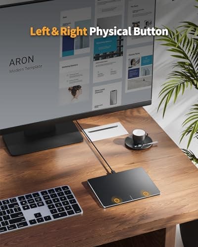 ProtoArc T1 USB Trackpad, High Precision Wired Touchpad Mouse for Windows, Ultra Slim Portable Aluminum Trackpad Mouse with Multi-Touch Navigation for Windows 7/10/11 Laptop Notebook Computer (Black) 6