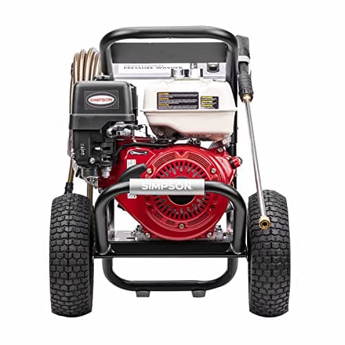 Simpson Cleaning PS60869 PowerShot 4000 PSI Gas Pressure Washer, 3.5 GPM AAA Triplex Pump, Honda GX270 Engine, Includes Spray Gun, Wand, 5 QC Nozzle Tips, 3/8-inch x 50-Foot Monster Hose, 49-State 10