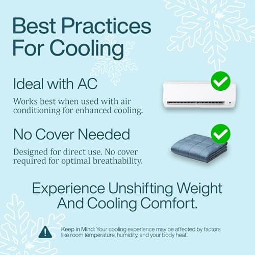 HomeSmart Cooling Weighted Blanket Queen Size 40 lbs, Designed with Hi-Tek Stay Cool Fabric On Both Sides of The Blanket, Machine Washable, Perfect for Couples 6