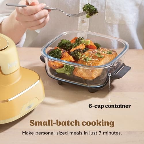 Ninja Crispi 4-in-1 Glass Air Fryer | 450°F | Non-Toxic | 4QT & 6-Cup Glass Containers w/Lids | Microwave, Freezer, Dishwasher Safe | Max Crisp, Air Fry, Bake, Recrisp | Ginger Snap | FN101GD 7