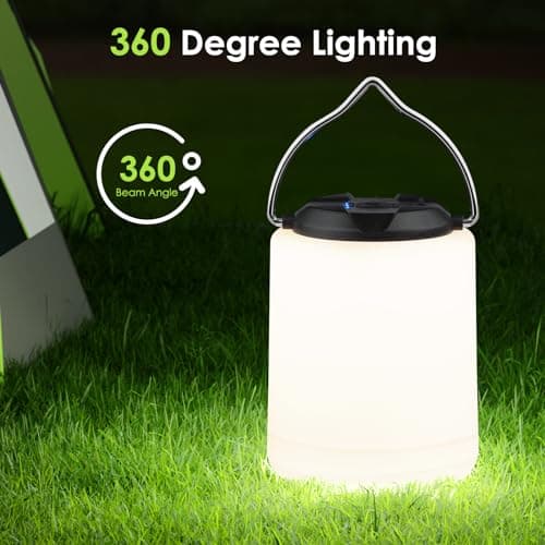 BOBKID LED Camping Lantern, Rechargeable Camping Light, 4 Modes Outdoor Flashlights Lanterns with 1000LM, Water Resistant Portable Emergency Camp Light for Hurricane Hiking Survival Kits - Black 9