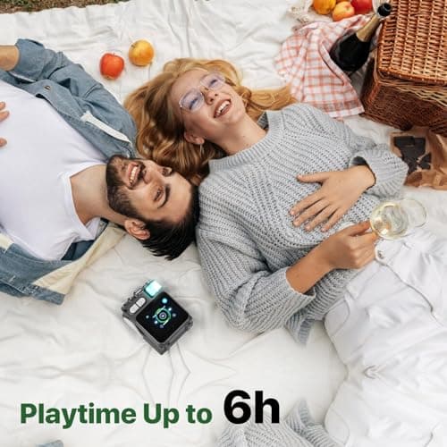 Mini Bluetooth Speaker, Smart Wireless Portable Speaker with Touchscreen, Loud HD Sound, LED Lights, BT5.4, All In One Small Audio for Home/Outdoor/Travel/Shower/Party/Beach/Camping/Hiking/Cycling 6