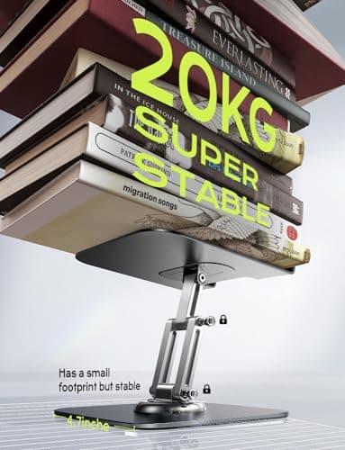 LISEN for iPad Stand Holder Adjustable Tablet Stand for Desk, 2026 for iPad Accessories Rotating Display Stand PC Office Accessories for Desk Women Gifts Kindle Table Mount/PS/Switch iPhone 12.9"-4.7" 6