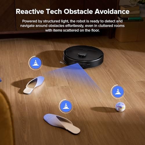 roborock QV 35S Robot Vacuum and Mop, All-in-one Vacuum Cleaner, 10,000Pa Powerful Suction, Self Emptying & Refilling, Self Mop Washing & Air Drying, Anti-Tangle Brushes for Home, Pet Hairs, Black 6
